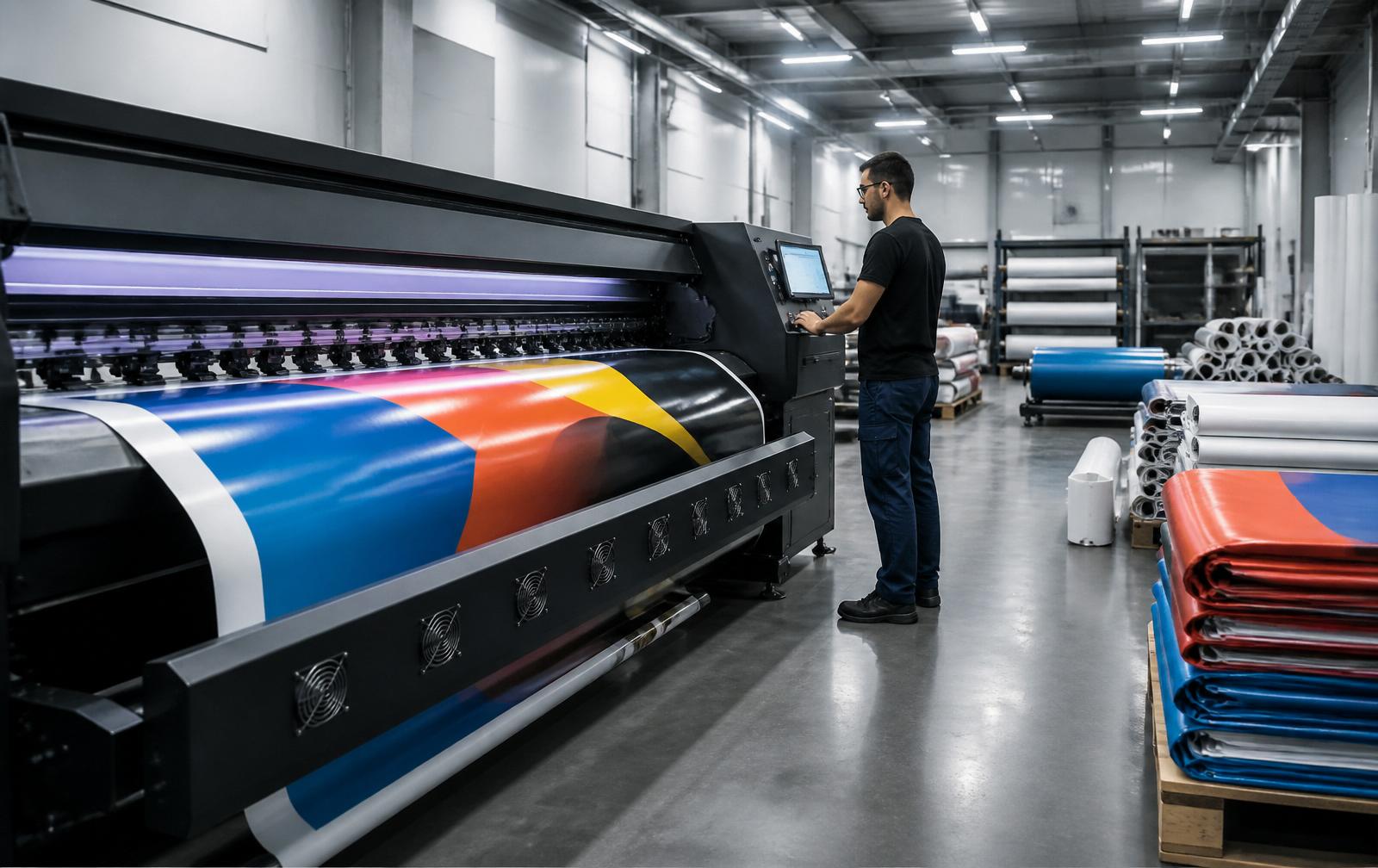 Estrutura de produção Kallout — impressão em grande formato